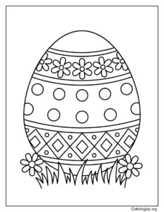 Giant Easter Egg with Floral Patterns