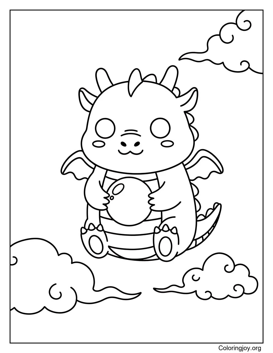 Golden Imperial Dragon Holding a Pearl