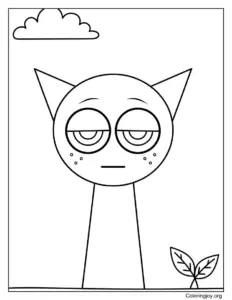 Grays Simple Scene Coloring Page