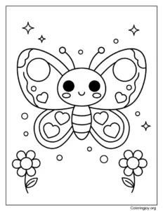 Happy Kawaii Butterfly