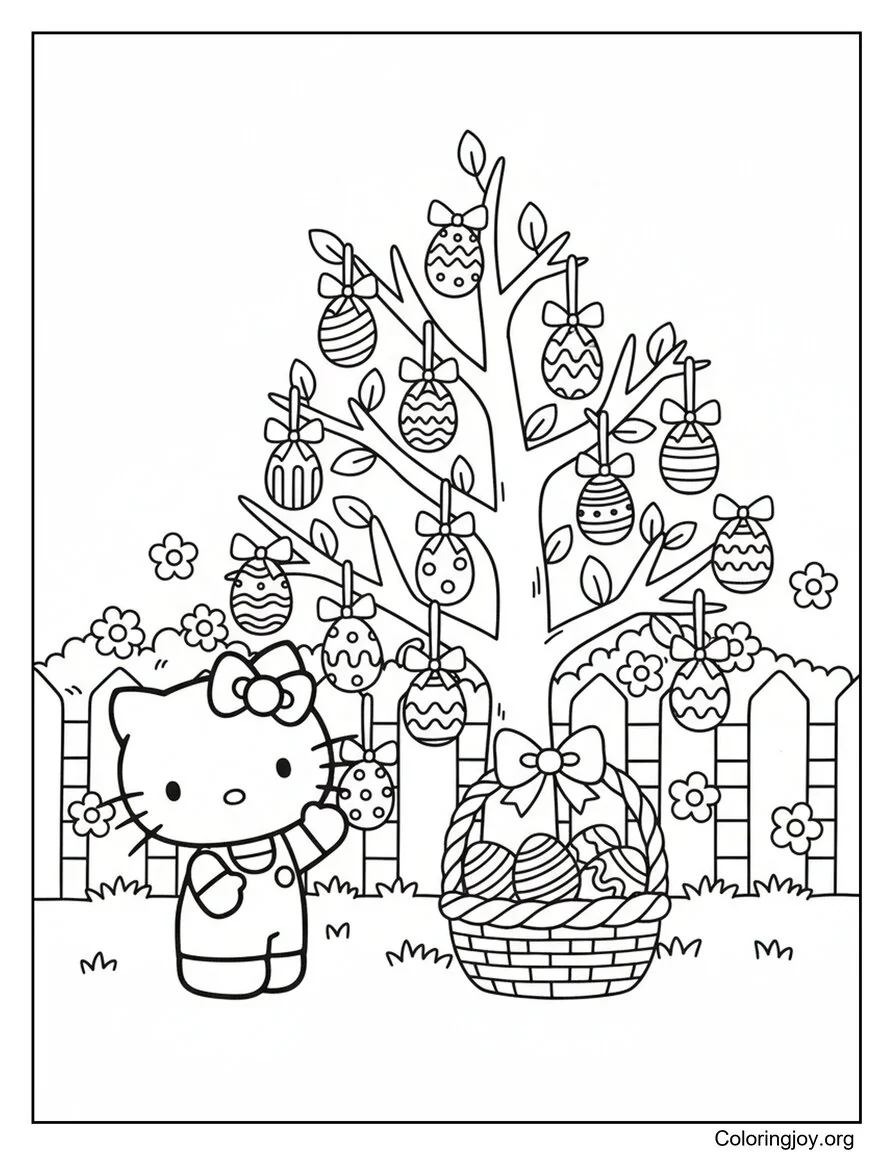 Decorating Easter Tree