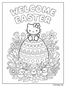 Hello Kitty Giant Egg Welcome Easter