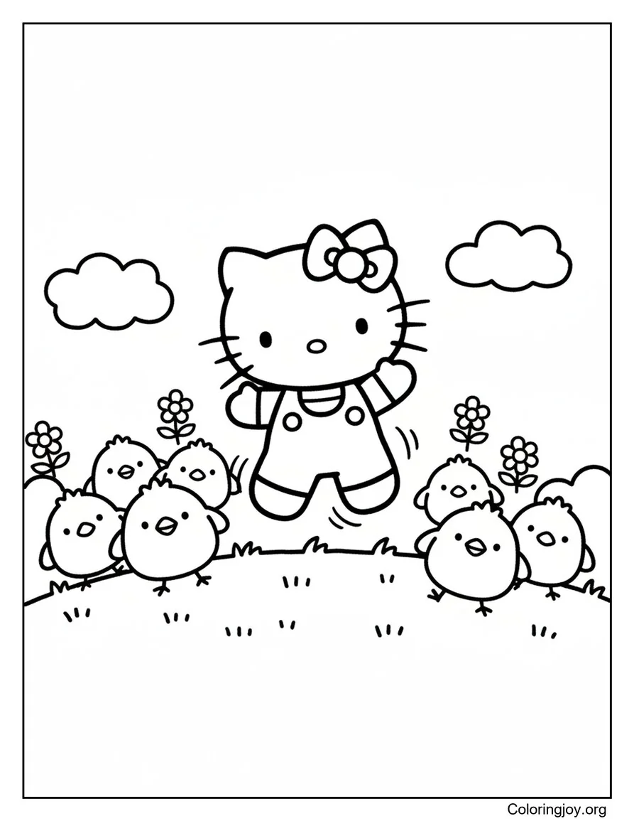 Hopping with Cute Chicks