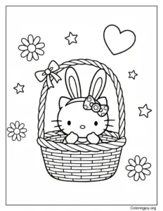Hello Kitty in Bunny Basket