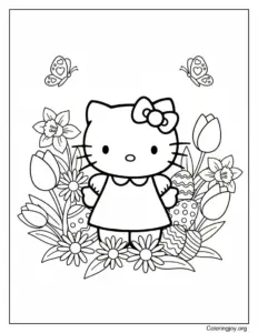 Surrounded by Flowers and Butterflies