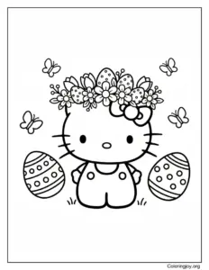 Hello Kitty Floral Easter Crown