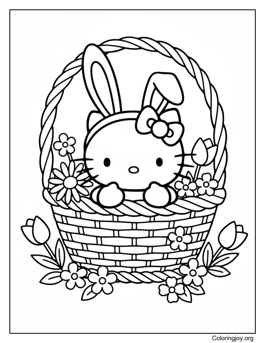 Bunny Ears in Flower Basket