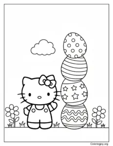 Hello Kitty Rainbow Egg Stack