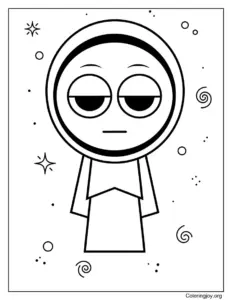 Jevins Playful Sprunki Scene Coloring Page