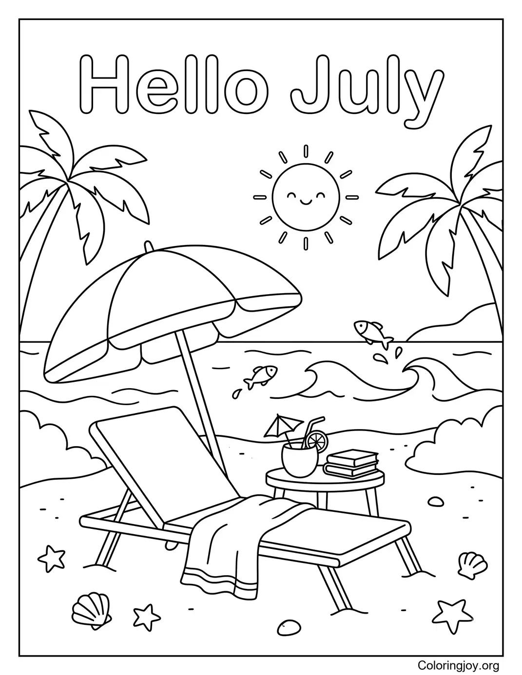 July Beach Umbrella Day
