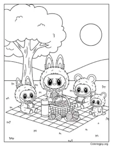 Labubu Picnic with Eggs