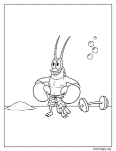 Larry the Lobster Flexing Muscles