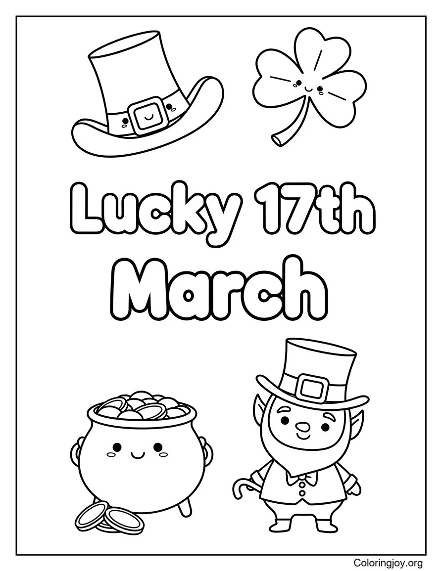 Printable Lucky 17th March Page