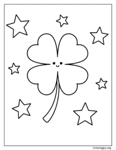 Shamrock with Sparkling Dew Drops