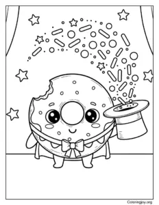 Magician Donut Pulling Sprinkles from a Hat