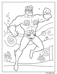 Mermaid Man Super Hero Pose