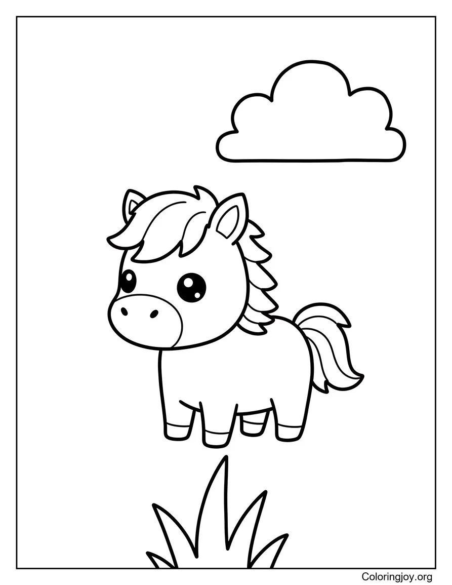 Miniature Horse Coloring Page