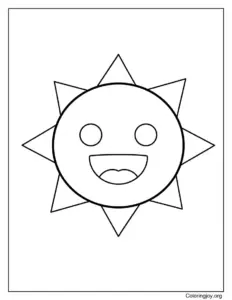 Mr Suns Happy Day Coloring Page