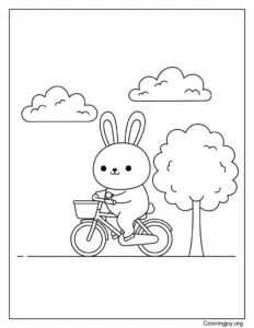 Bunny Astronaut Floating in Space