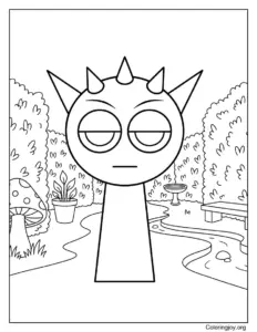 Raddy Character Coloring Page