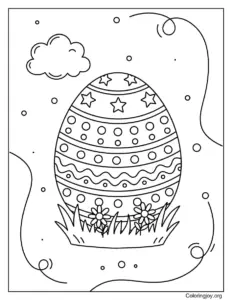 Rainbow Easter Egg Coloring Page