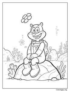 Sandy Cheeks picture to color