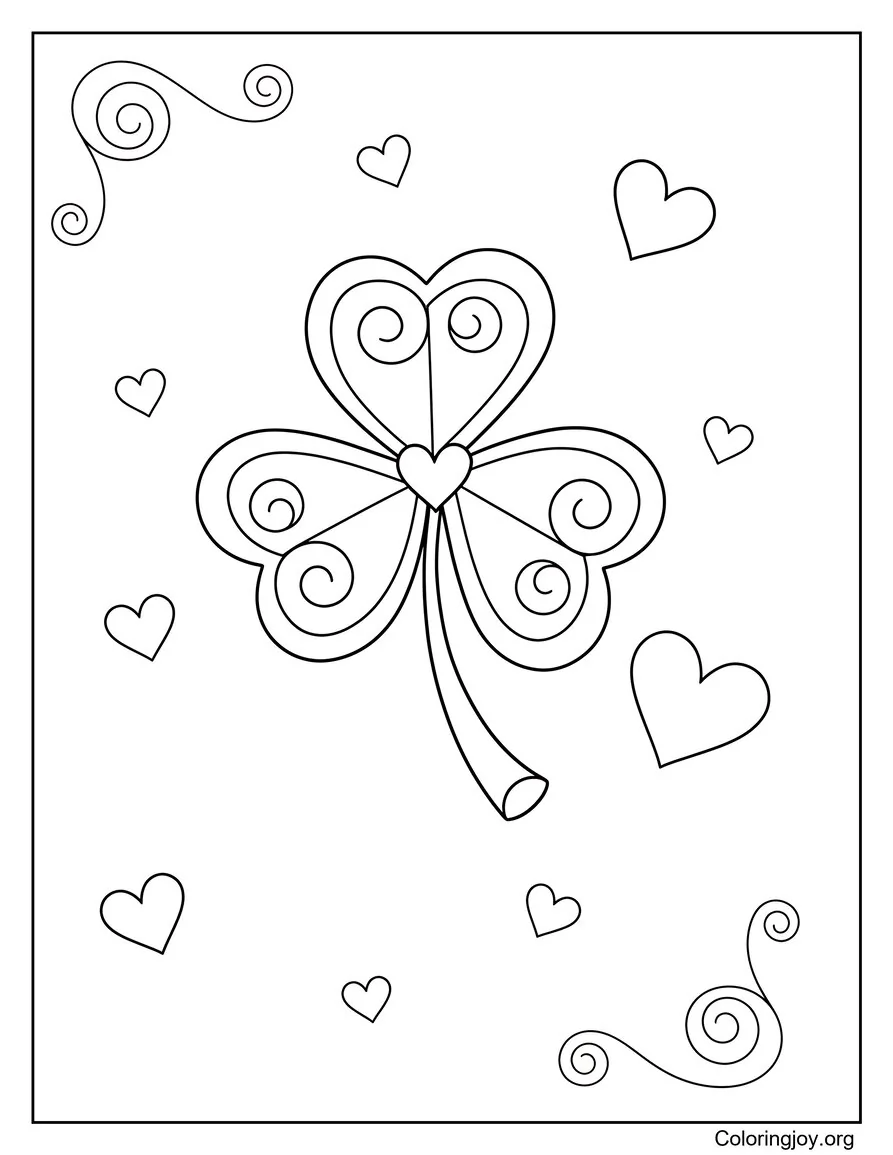 Shamrock Garden with Mushrooms