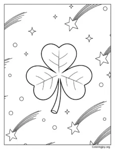 Dancing Leprechaun Holding Shamrocks