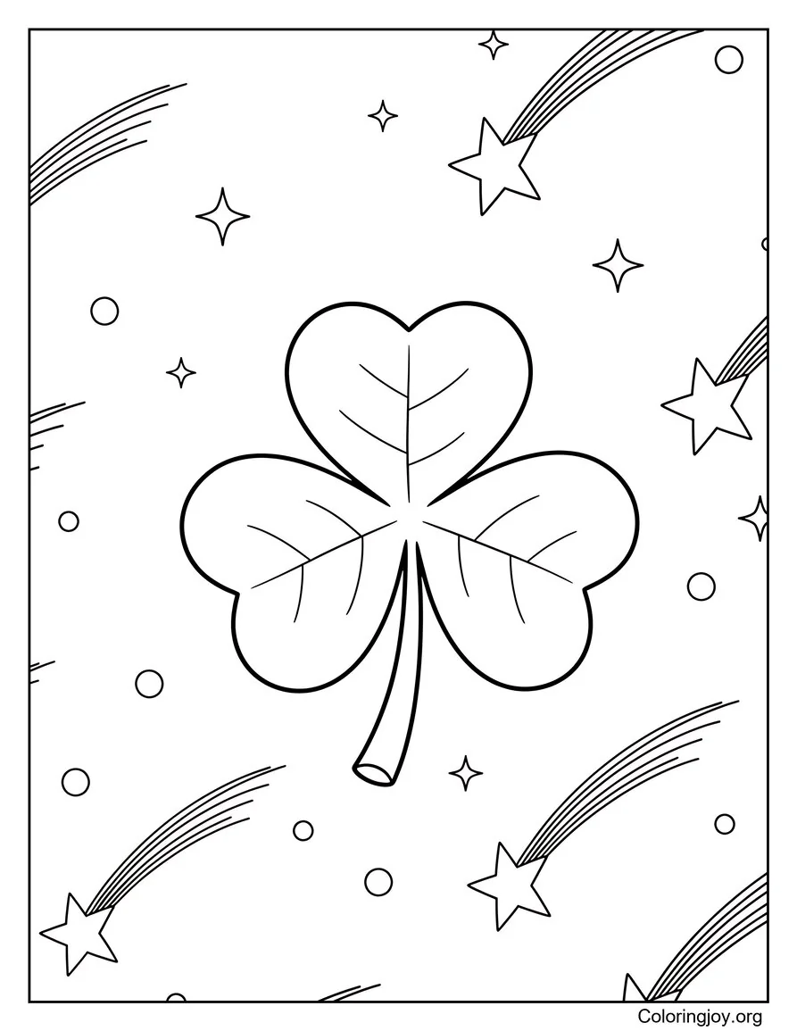 Dancing Leprechaun Holding Shamrocks