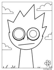 Simple Lime Coloring Page
