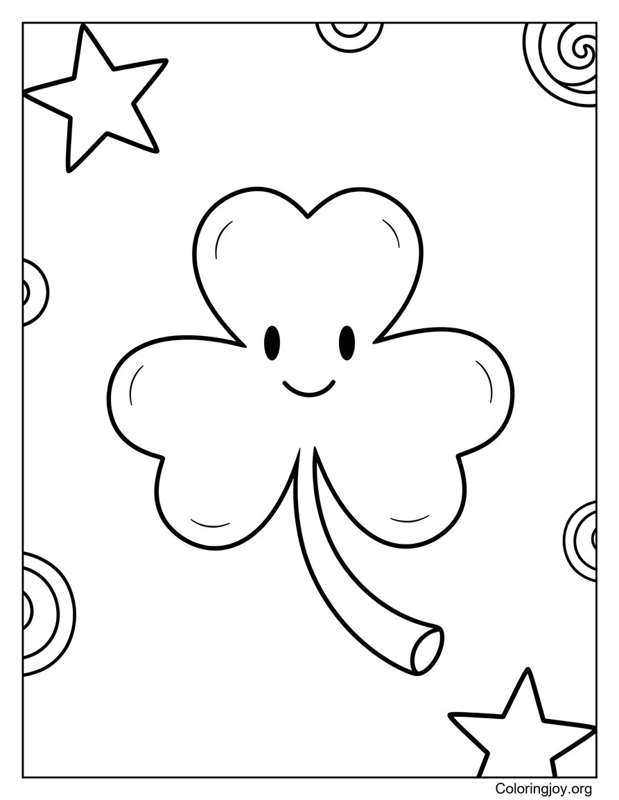 Shamrock with Hearts and Spirals