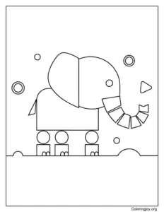 Mosaic Elephant Pattern Design