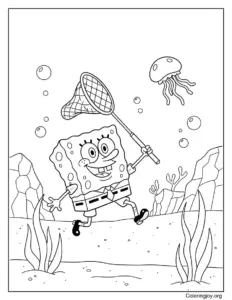 SpongeBob Chasing Jellyfish