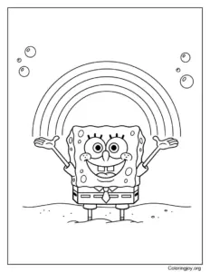 SpongeBob Creating Rainbow with Hands