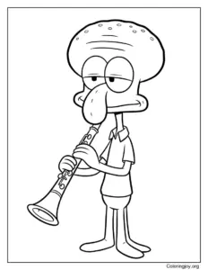 Squidward Playing Clarinet Alone