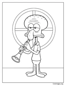 Squidward Playing His Clarinet