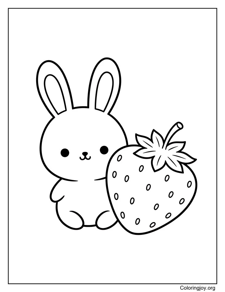 Strawberry and a little bunny