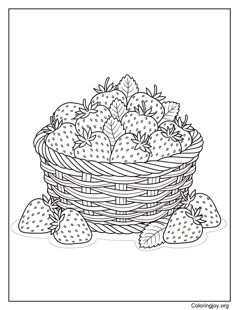 Strawberry Basket Realistic