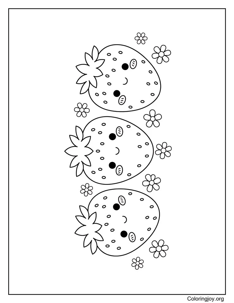 Strawberry Friends in Bloom