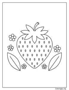 Strawberry shaped like a heart