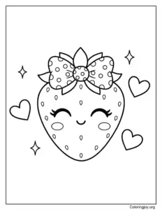 Strawberry with a bow on top