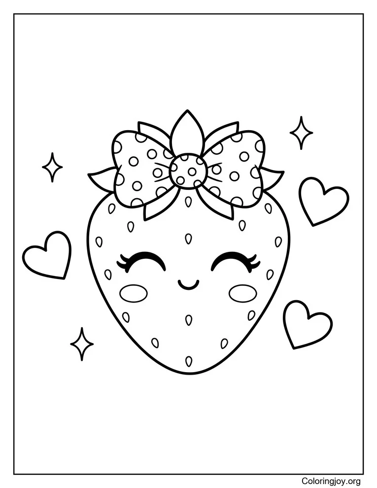 Strawberry with a bow on top