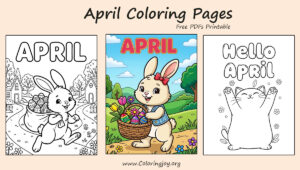 30 April Coloring Pages (100% Free Printable PDFs)