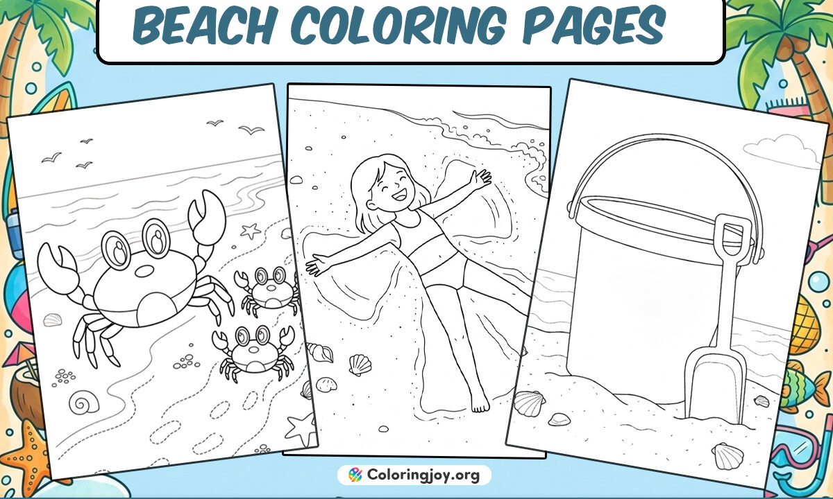 Beach Coloring Pages