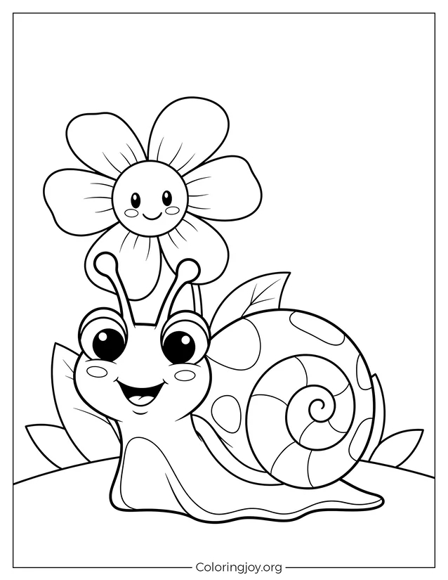 Cute Snail in the Garden
