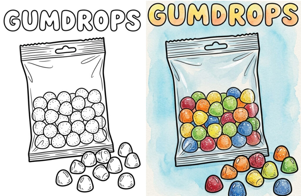 Free Printable Gumdrops Coloring Pages