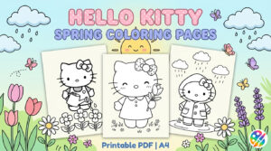 Hello Kitty Spring Coloring Pages (25 Free PDFs Printable)