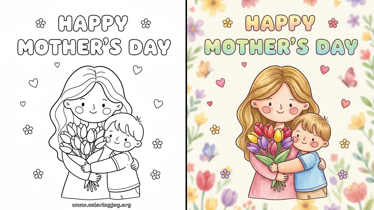 Mother's Day Coloring Pages