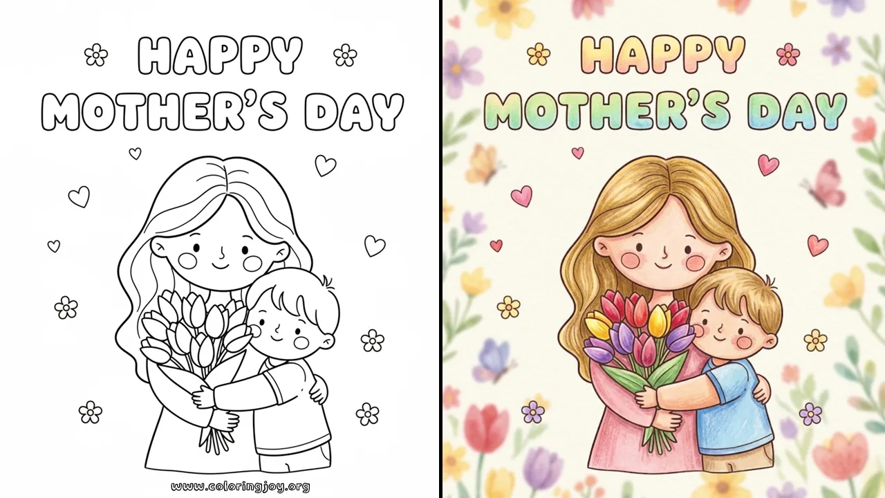 Mother's Day Coloring Pages