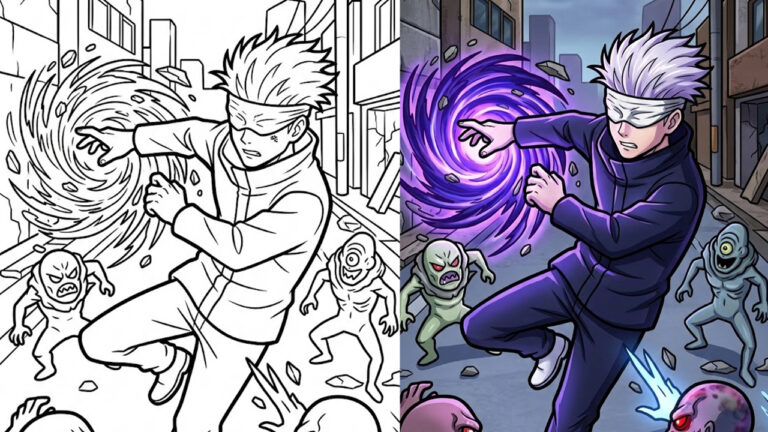 Satoru Gojo Coloring Pages